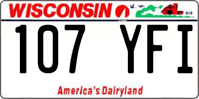 WI license plate 107YFI