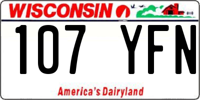 WI license plate 107YFN