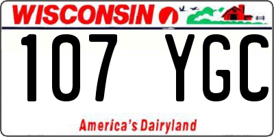 WI license plate 107YGC