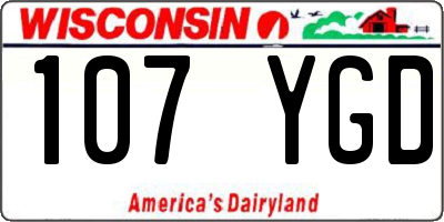 WI license plate 107YGD