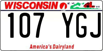 WI license plate 107YGJ
