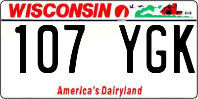 WI license plate 107YGK