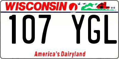 WI license plate 107YGL
