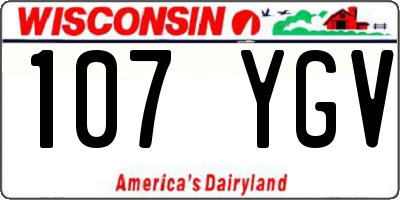 WI license plate 107YGV