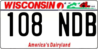 WI license plate 108NDB