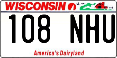 WI license plate 108NHU
