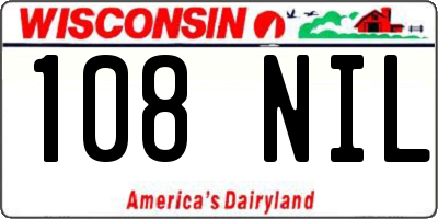 WI license plate 108NIL