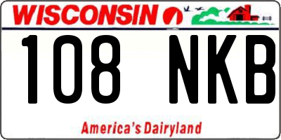 WI license plate 108NKB
