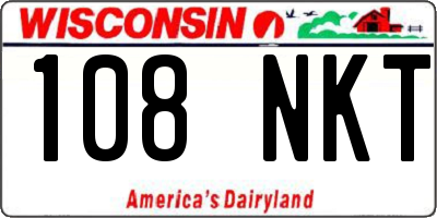 WI license plate 108NKT