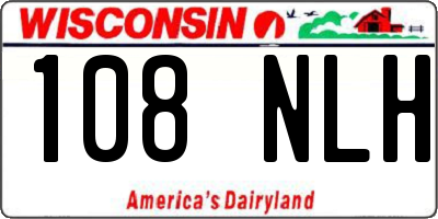 WI license plate 108NLH