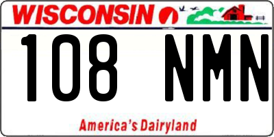 WI license plate 108NMN