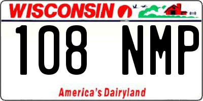 WI license plate 108NMP