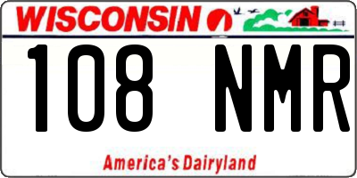 WI license plate 108NMR
