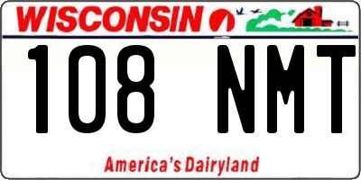 WI license plate 108NMT