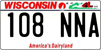 WI license plate 108NNA