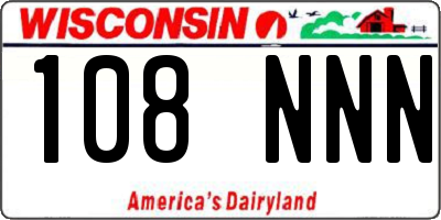WI license plate 108NNN