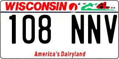 WI license plate 108NNV