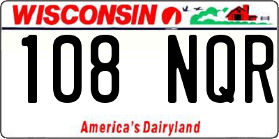 WI license plate 108NQR
