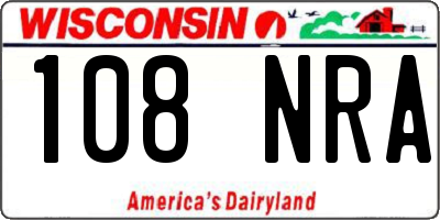 WI license plate 108NRA