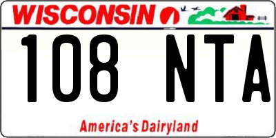 WI license plate 108NTA