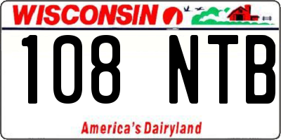 WI license plate 108NTB