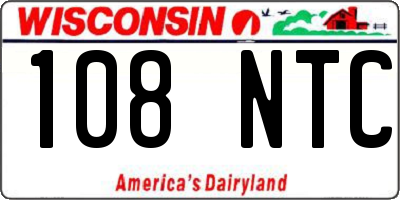 WI license plate 108NTC