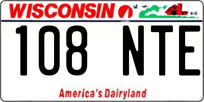 WI license plate 108NTE