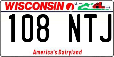 WI license plate 108NTJ