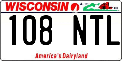 WI license plate 108NTL