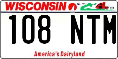 WI license plate 108NTM