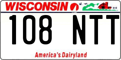 WI license plate 108NTT