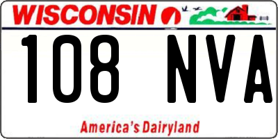 WI license plate 108NVA