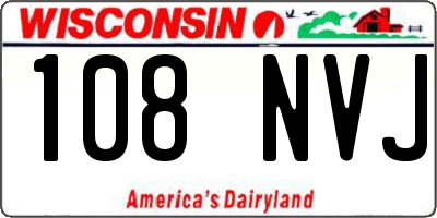 WI license plate 108NVJ
