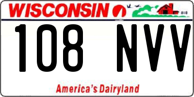 WI license plate 108NVV