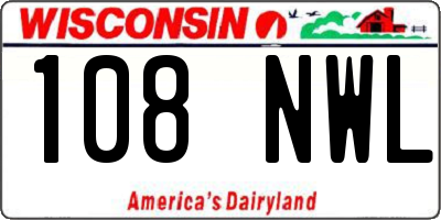 WI license plate 108NWL