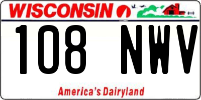 WI license plate 108NWV
