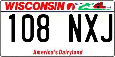 WI license plate 108NXJ