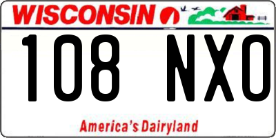 WI license plate 108NXO
