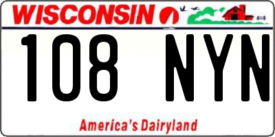 WI license plate 108NYN