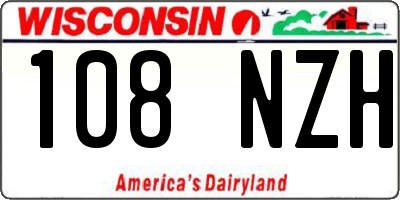 WI license plate 108NZH
