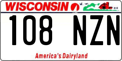 WI license plate 108NZN