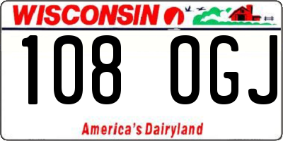 WI license plate 108OGJ