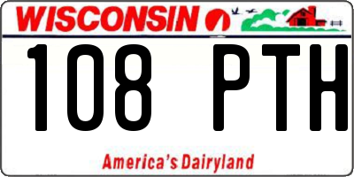 WI license plate 108PTH