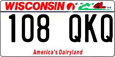 WI license plate 108QKQ