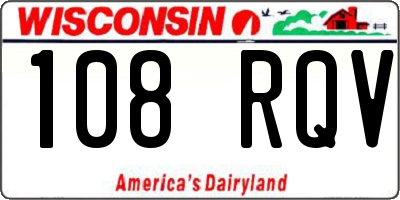 WI license plate 108RQV