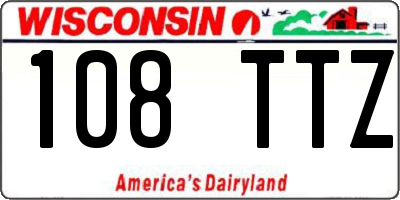 WI license plate 108TTZ