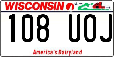 WI license plate 108UOJ