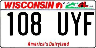 WI license plate 108UYF
