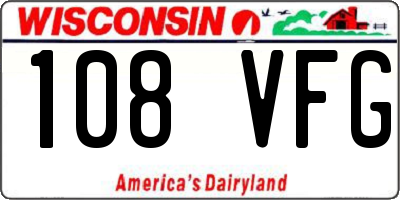 WI license plate 108VFG