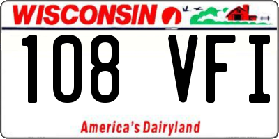 WI license plate 108VFI